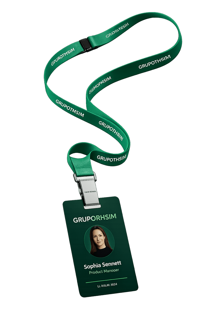 Crachá Grupo RH Sim com cordão